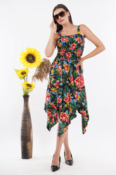 Tropical Paradise Smock Flare Dress