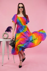 Prismatica Long Smock Dress