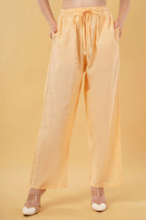 Amira Comfort Fit Peach Linen Pant