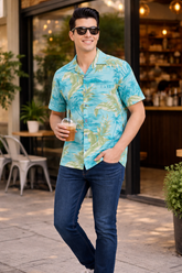 Ocean Blue Beach Shirt for Men