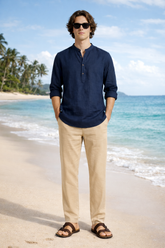 Saphire Leisure Linen Men Co-ord Set