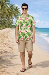 Paradise Green Beach Shirt for Men