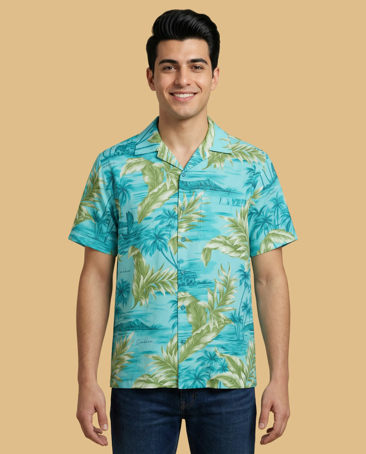 Ocean Blue Beach Shirt for Men
