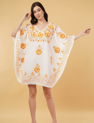 Diva Amber Embroidered Half Circular Short Kaftan