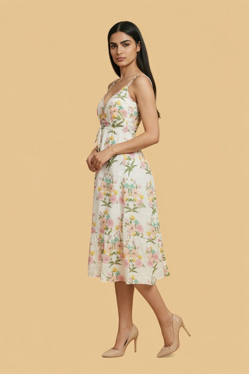 Florence White Padded Short Dress