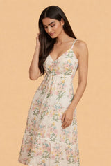 Florence White Padded Short Dress