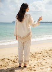 Amaya Embroidered Beige Co-Ord Set