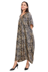 Black Marbal Long Kaftan with strings on the inside               