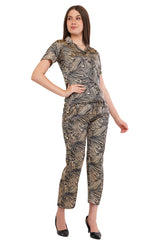 Black Marble Shirt & Pant Co-Ord  Set                   