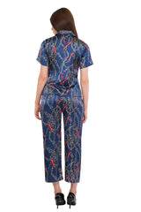 Blue Chain Shirt & Pant Co-Ord  Set              