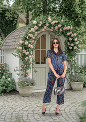 Blue Chain Shirt & Pant Co-Ord  Set              