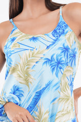 Blue Beach Baby Doll Dress with Scrunchy