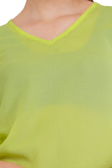Neon Green Beach Throw Kurti
