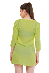 Neon Green Beach Throw Kurti