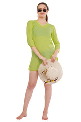 Neon Green Beach Throw Kurti