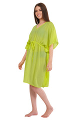 Neon Green Beach Kaftan with strings