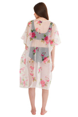 White Pink Beach Kaftan
