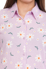 Lavender Floral Shirt & Pant Co-Ord Set