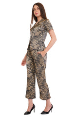 Black Marble Shirt & Pant Co-Ord  Set                   