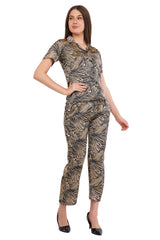 Black Marble Shirt & Pant Co-Ord  Set                   