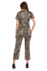 Black Marble Shirt & Pant Co-Ord  Set                   