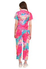 Pink Marble Shirt & Pant Co-Ord  Set