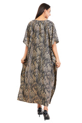 Black Marbal Long Kaftan with strings on the inside               