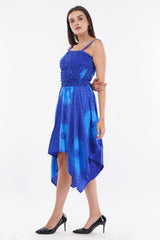 Ocean Blue Smock Flare Dress/Majestic Blue Smock Flare Dress