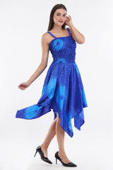 Ocean Blue Smock Flare Dress/Majestic Blue Smock Flare Dress