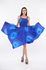 Ocean Blue Smock Flare Dress/Majestic Blue Smock Flare Dress