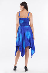 Ocean Blue Smock Flare Dress/Majestic Blue Smock Flare Dress