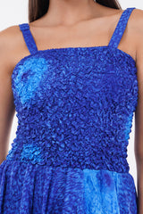 Ocean Blue Smock Flare Dress/Majestic Blue Smock Flare Dress