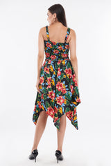 Tropical Paradise Smock Flare Dress     