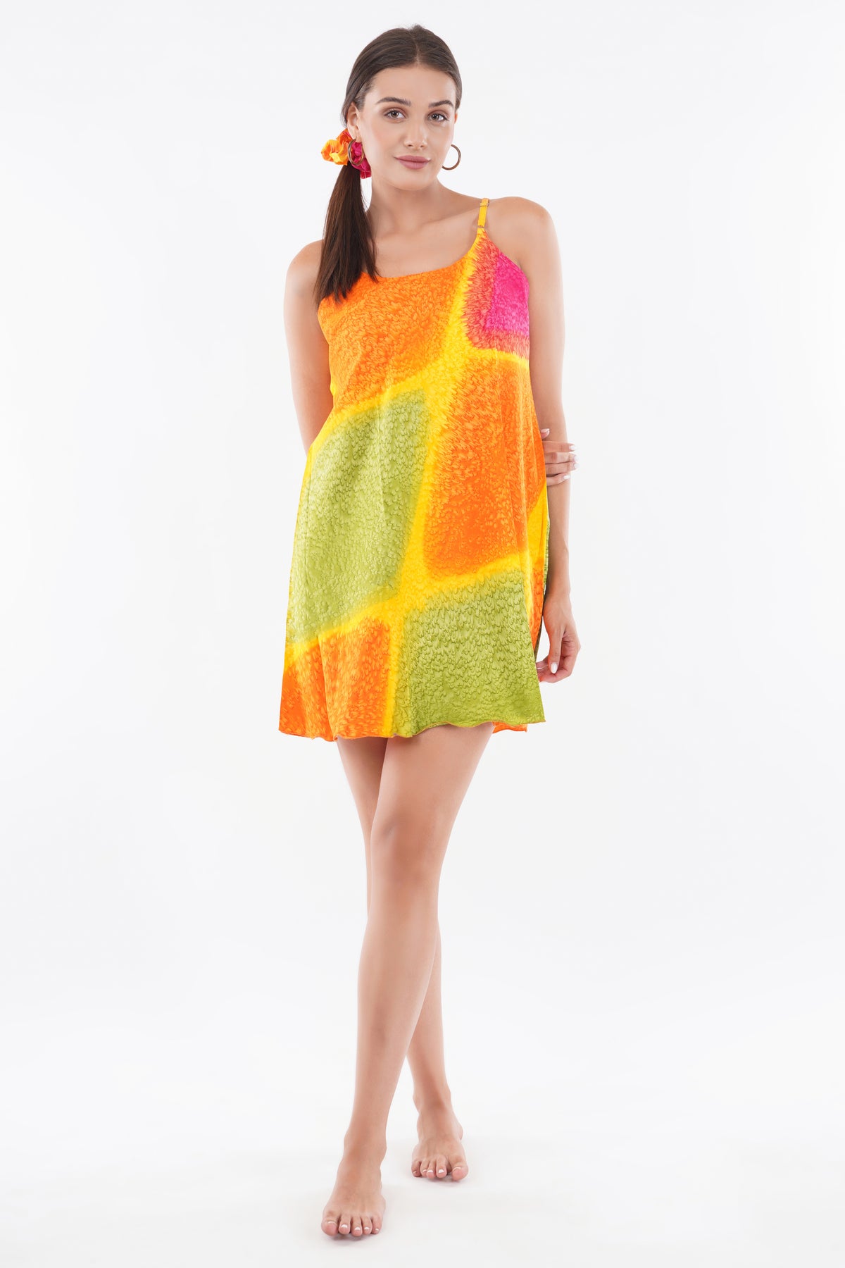 Summer Breeze Baby Doll Dress with Scrunchy