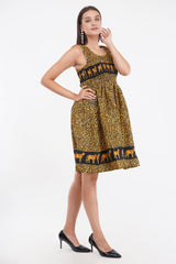 Tiger print Short Smock Dress      