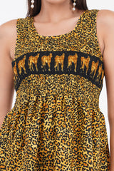 Tiger print Short Smock Dress      