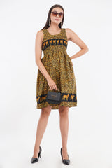 Tiger print Short Smock Dress      