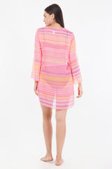 Neon Pink Beach Throw Kurti     