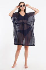 Blue Beach Kaftan with Lace    