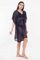 Blue Beach Kaftan with Lace    