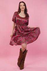 Fuchsia Short Tier Dress