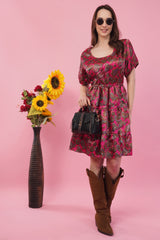 Fuchsia Short Tier Dress