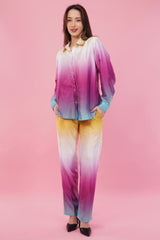 Ombre Shirt & Pant Co-Ord Set