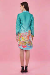 High Low Sketchy Shirt Dress