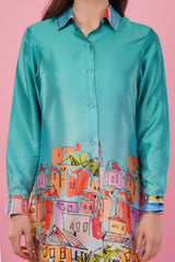 High Low Sketchy Shirt Dress