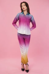 Ombre Shirt & Pant Co-Ord  Set