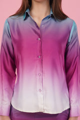 Ombre Shirt & Pant Co-Ord  Set