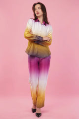 Ombre Shirt & Pant Co-Ord  Set