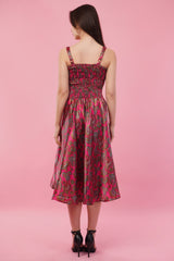 Fuchsia Long Smock Tier Dress