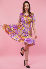 Purple Hues Short Tier Dress
